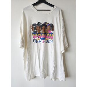 Vintage‎ Women of Color & Faith Shirt Mens Extra Large White Graphic Tee 90s